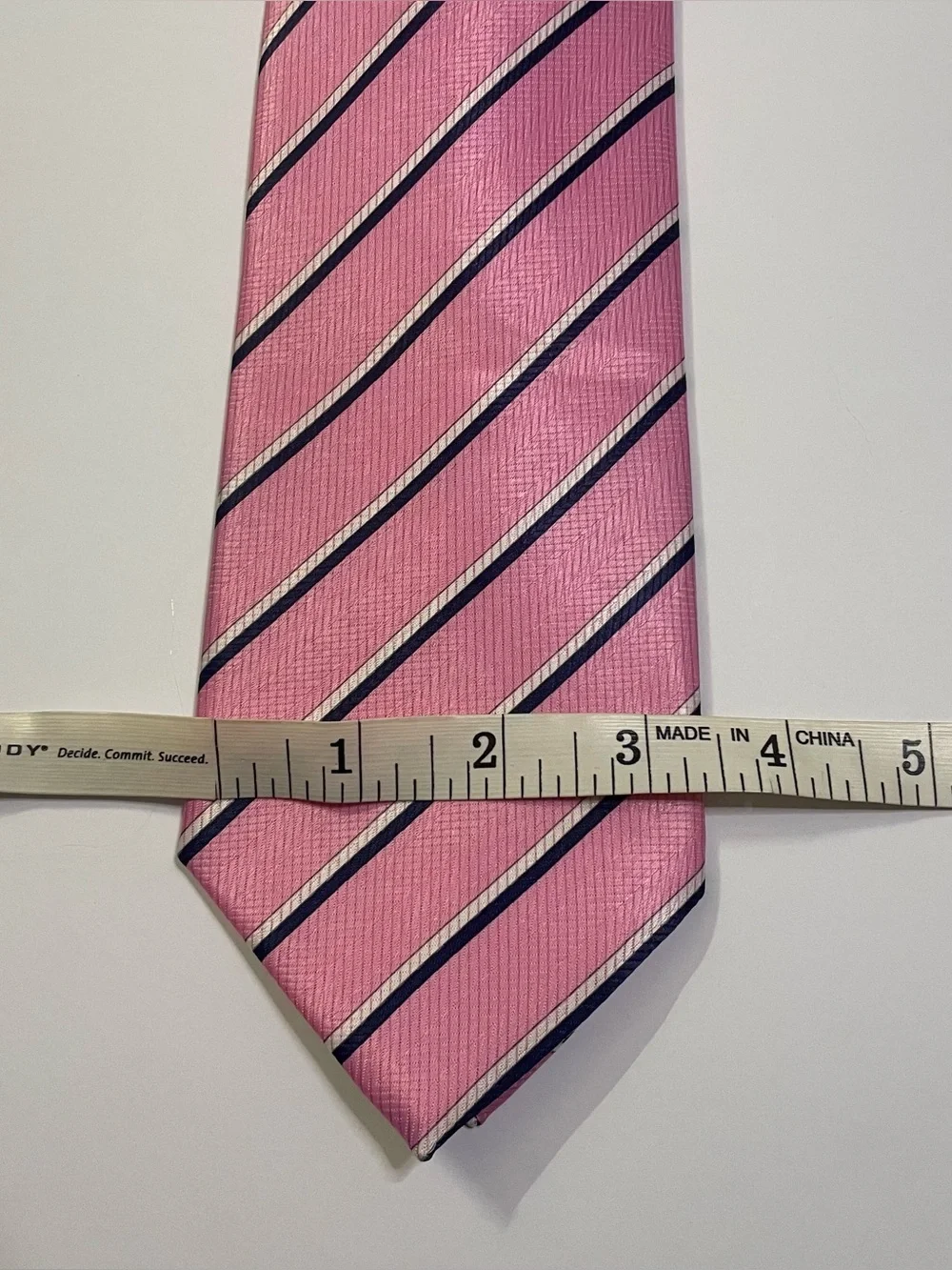 Paola Cassani Pink Striped Skinny Tie